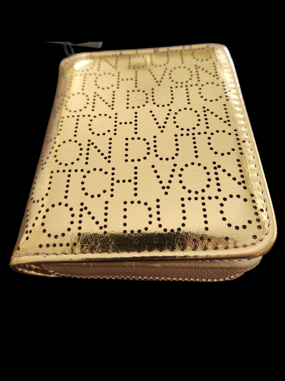 Von Dutch Gold Zip Around Wallet
